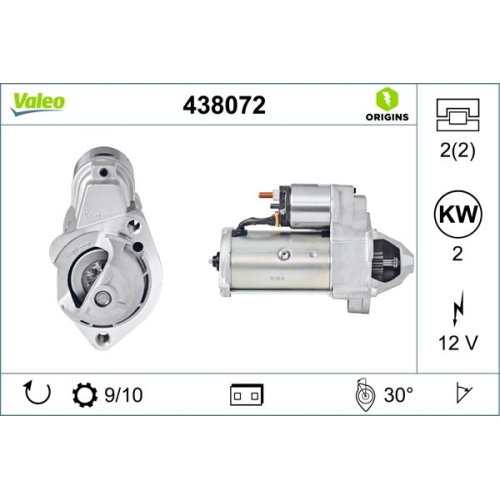 VALEO Starter VALEO ORIGINS NEW OE TECHNOLOGIE