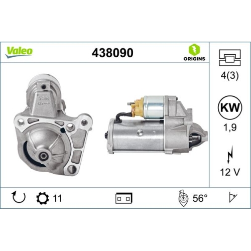 VALEO Starter VALEO ORIGINS NEW OE TECHNOLOGIE