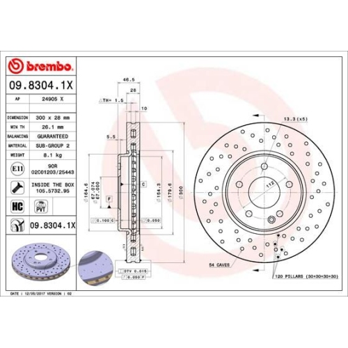 BREMBO Bremsscheibe XTRA LINE - Xtra