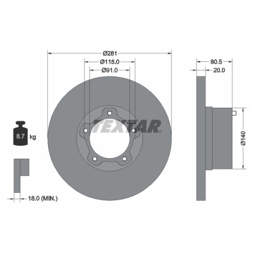 TEXTAR Bremsscheibe