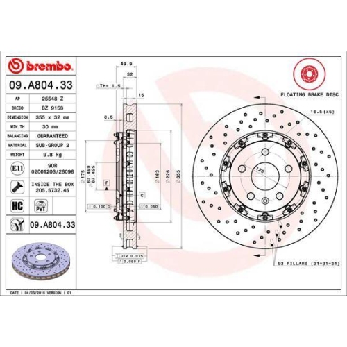 BREMBO Bremsscheibe PRIME LINE - Floating