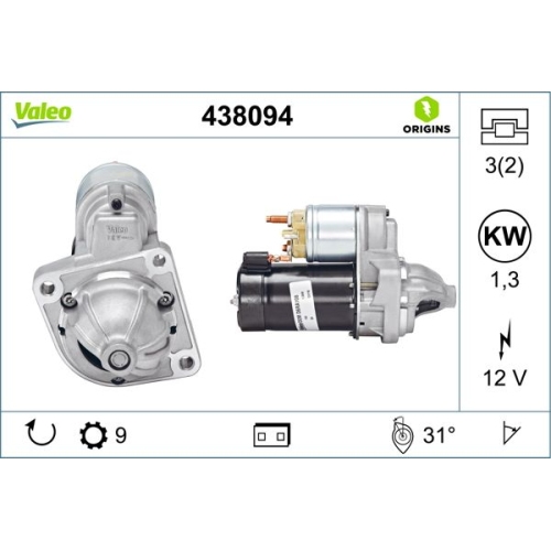 VALEO Starter VALEO ORIGINS NEW OE TECHNOLOGIE