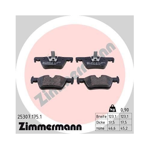 ZIMMERMANN Bremsbelagsatz, Scheibenbremse