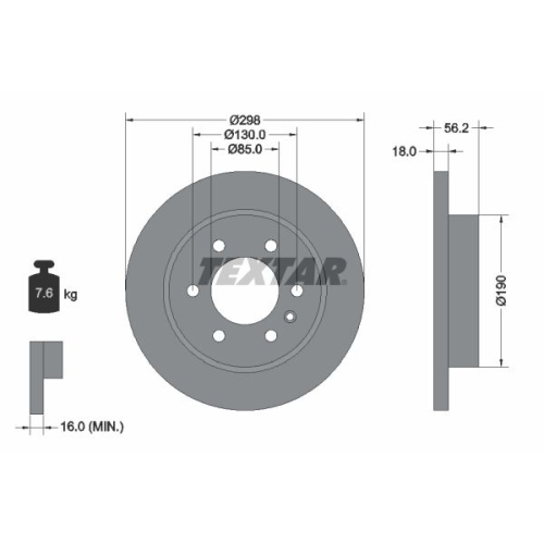 TEXTAR Bremsscheibe PRO