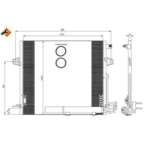 NRF Kondensator, Klimaanlage EASY FIT