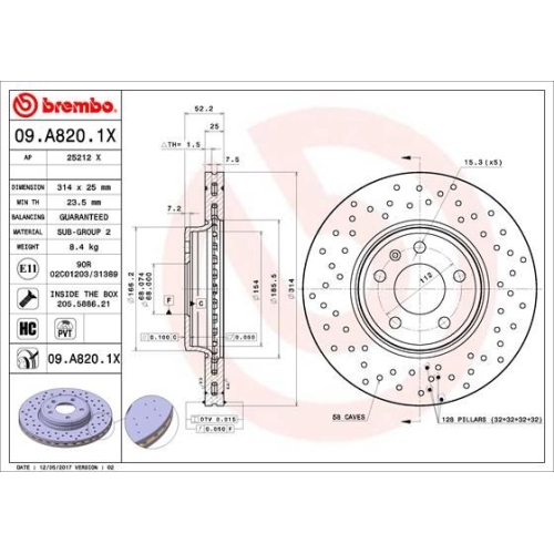 BREMBO Bremsscheibe XTRA LINE - Xtra