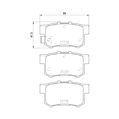 BREMBO Bremsbelagsatz, Scheibenbremse PRIME LINE