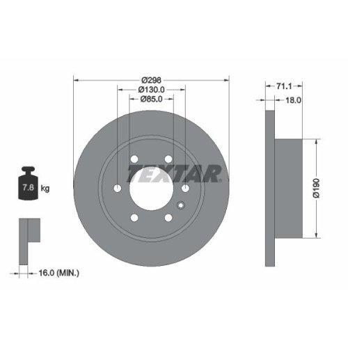 TEXTAR Bremsscheibe PRO