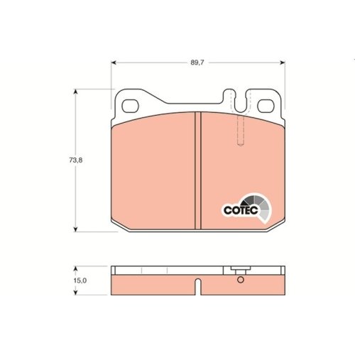 TRW Bremsbelagsatz, Scheibenbremse COTEC