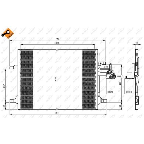 NRF Kondensator, Klimaanlage EASY FIT