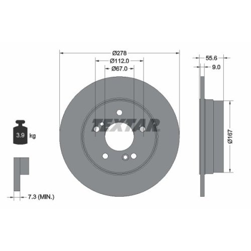 TEXTAR Bremsscheibe PRO