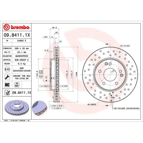 BREMBO Bremsscheibe XTRA LINE - Xtra