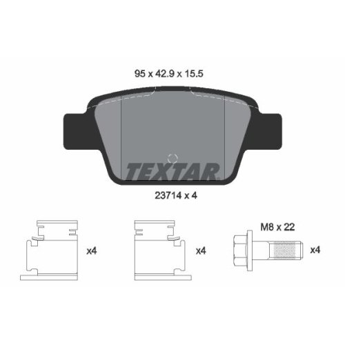 TEXTAR Bremsbelagsatz, Scheibenbremse epad