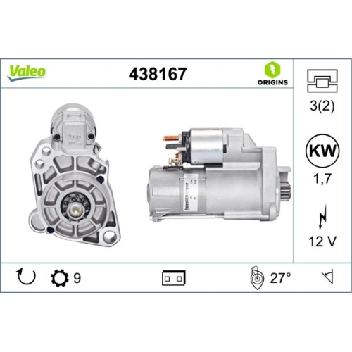 VALEO Starter VALEO ORIGINS NEW OE TECHNOLOGIE