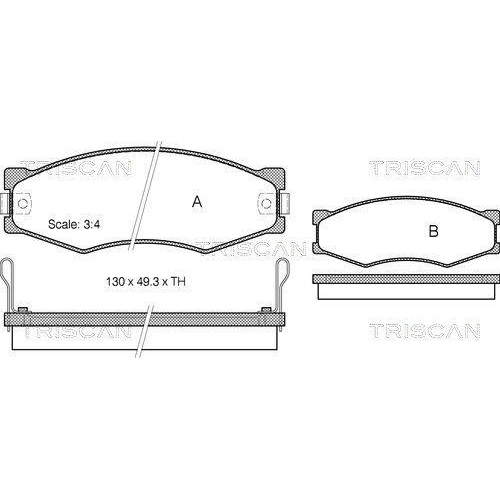 TRISCAN Bremsbelagsatz, Scheibenbremse