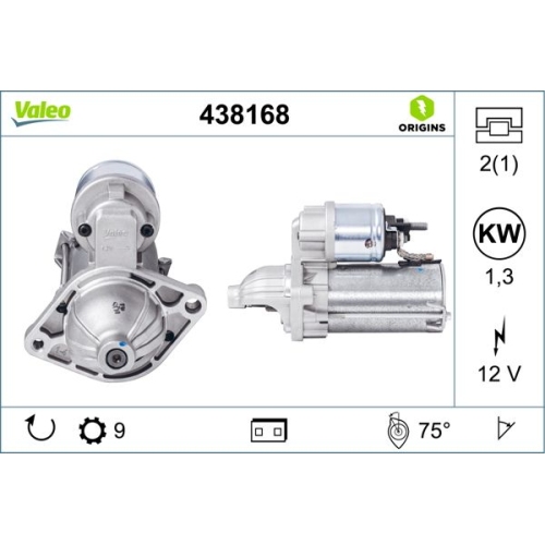 VALEO Starter VALEO ORIGINS NEW OE TECHNOLOGIE