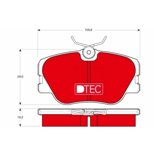 TRW Bremsbelagsatz, Scheibenbremse DTEC COTEC