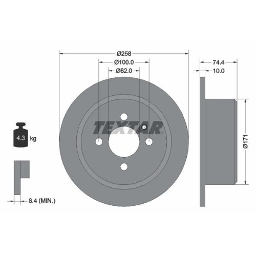 TEXTAR Bremsscheibe