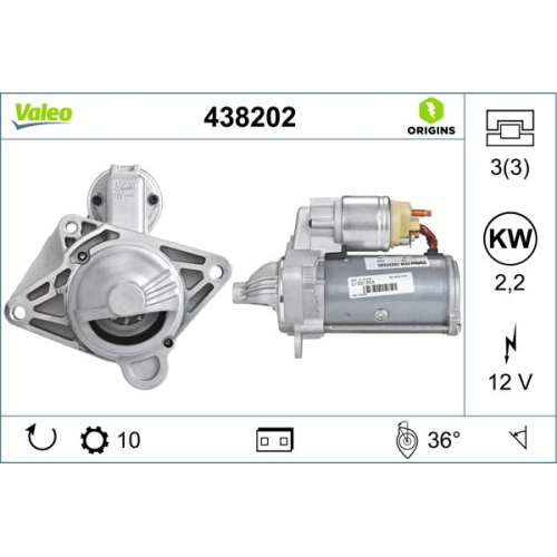 VALEO Starter VALEO ORIGINS NEW OE TECHNOLOGIE