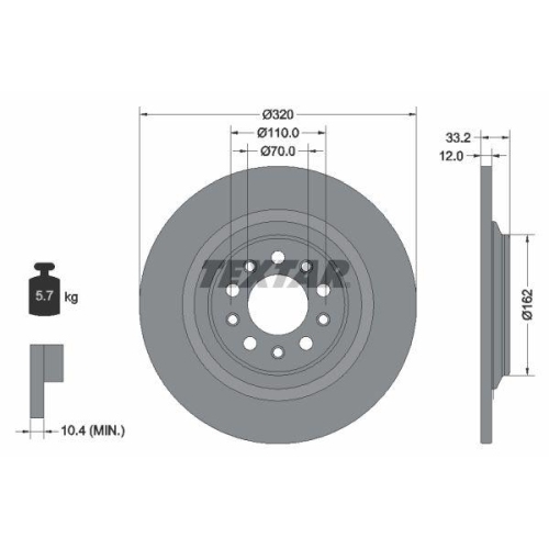 TEXTAR Bremsscheibe PRO