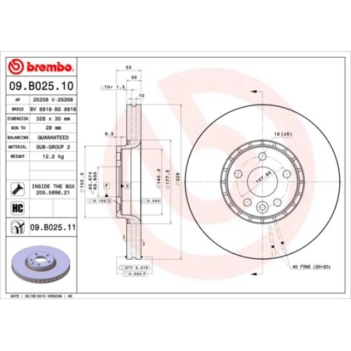 BREMBO Bremsscheibe PRIME LINE - UV Coated