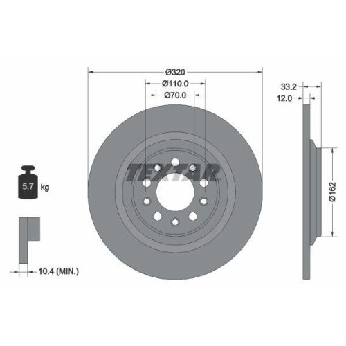 TEXTAR Bremsscheibe PRO