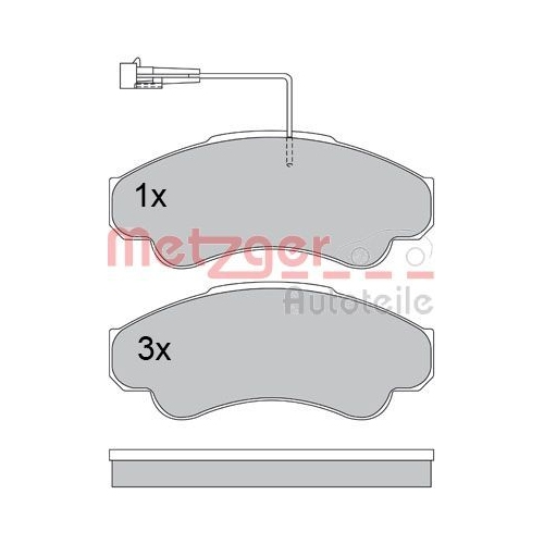 METZGER Bremsbelagsatz, Scheibenbremse