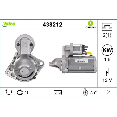 VALEO Starter VALEO ORIGINS NEW OE TECHNOLOGIE