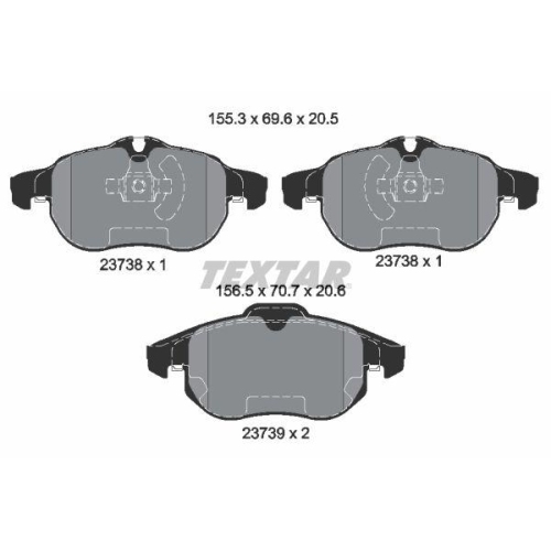 TEXTAR Bremsbelagsatz, Scheibenbremse Q+