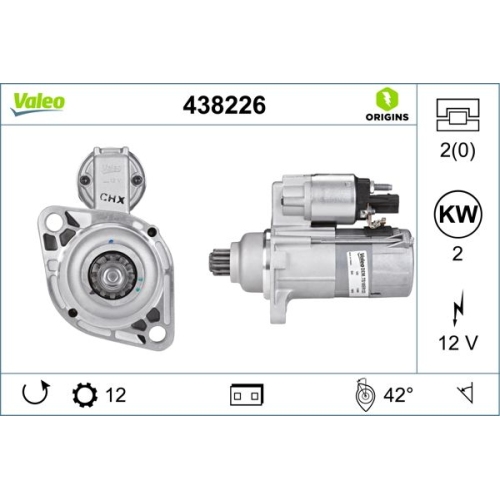 VALEO Starter VALEO ORIGINS NEW OE TECHNOLOGIE