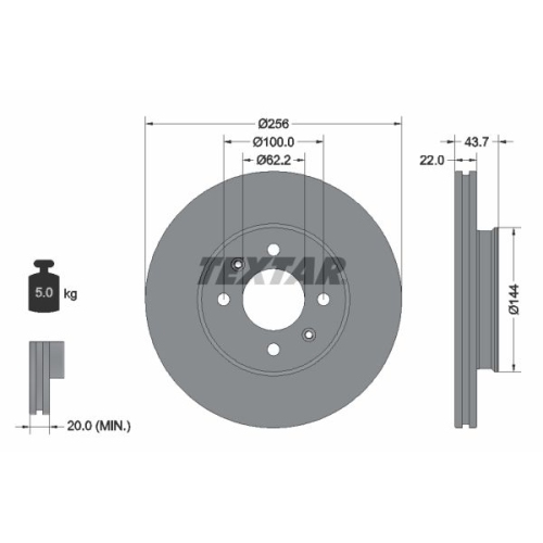 TEXTAR Bremsscheibe PRO