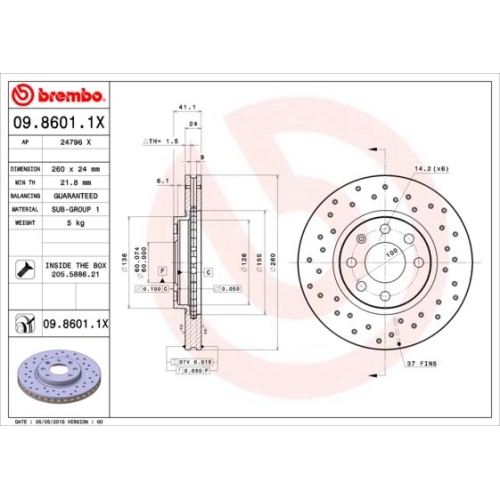 BREMBO Bremsscheibe XTRA LINE - Xtra