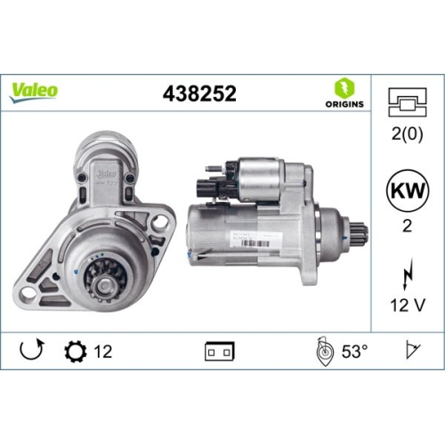 VALEO Starter VALEO ORIGINS NEW OE TECHNOLOGIE