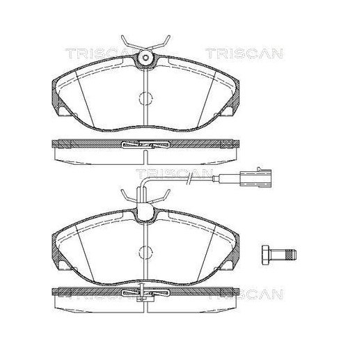 TRISCAN Bremsbelagsatz, Scheibenbremse