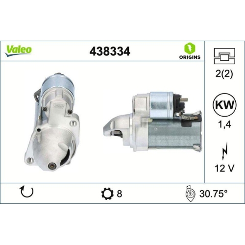 VALEO Starter VALEO ORIGINS - NEW O.E. TECHNOLOGIE