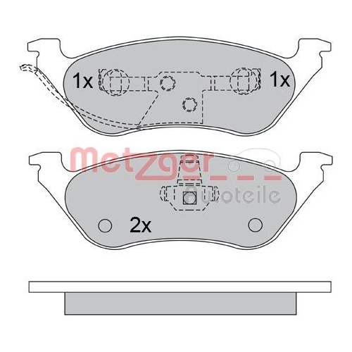 METZGER Bremsbelagsatz, Scheibenbremse