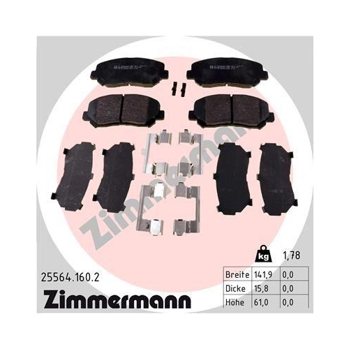 ZIMMERMANN Bremsbelagsatz, Scheibenbremse