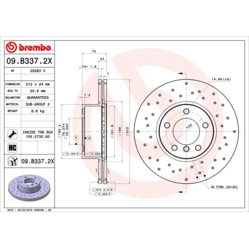 BREMBO Bremsscheibe XTRA LINE - Xtra