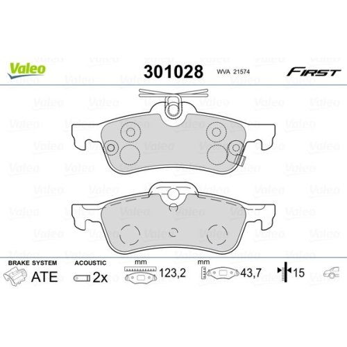 VALEO Bremsbelagsatz, Scheibenbremse FIRST