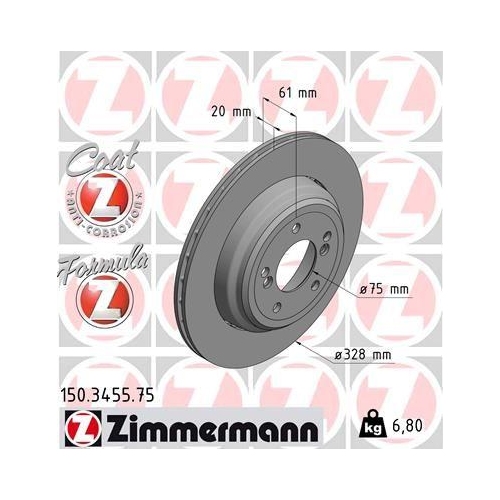 ZIMMERMANN Bremsscheibe FORMULA Z