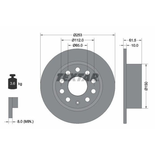 TEXTAR Bremsscheibe PRO