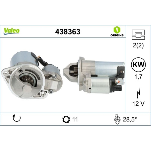 VALEO Starter VALEO ORIGINS NEW OE TECHNOLOGIE