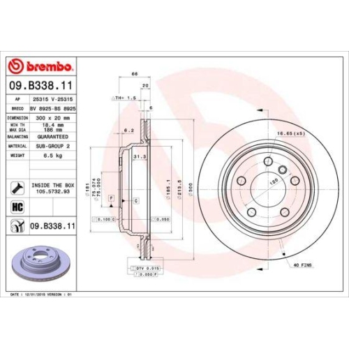 BREMBO Bremsscheibe PRIME LINE - UV Coated