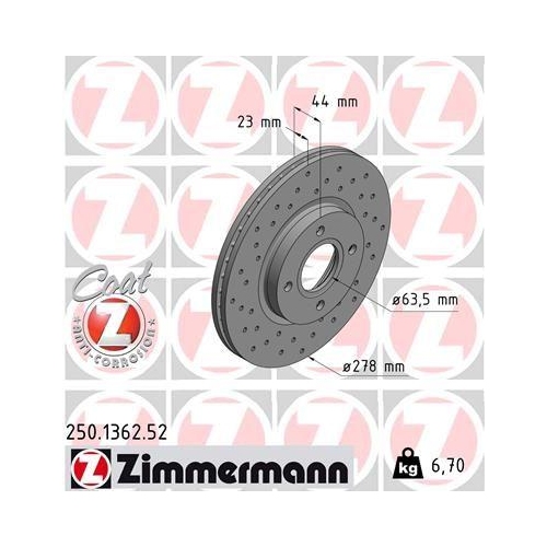 ZIMMERMANN Bremsscheibe SPORT Z