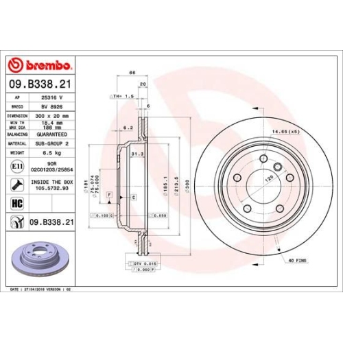 BREMBO Bremsscheibe PRIME LINE - UV Coated