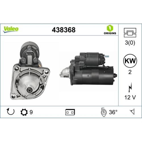 VALEO Starter VALEO ORIGINS NEW OE TECHNOLOGIE