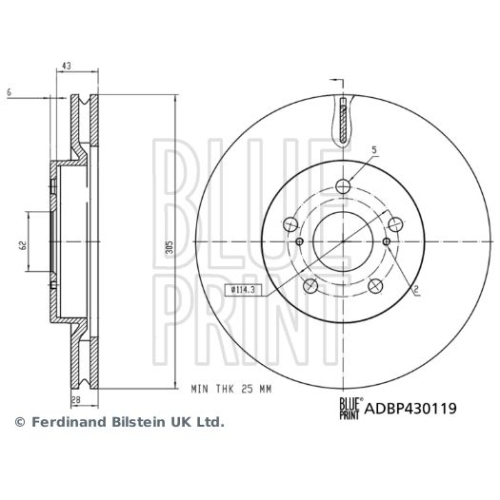 BLUE PRINT Bremsscheibe