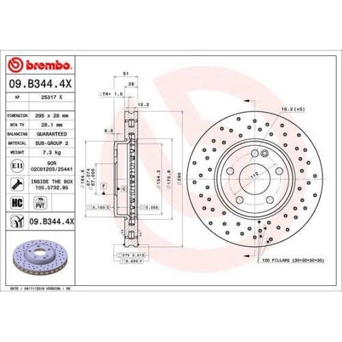 BREMBO Bremsscheibe XTRA LINE - Xtra