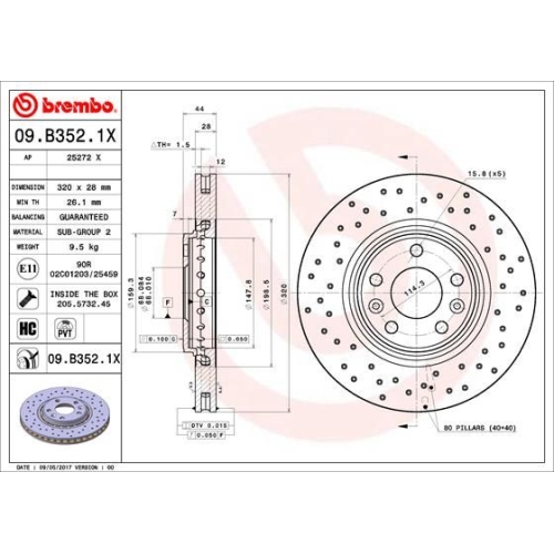 BREMBO Bremsscheibe XTRA LINE - Xtra