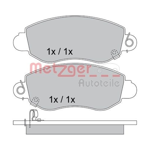 METZGER Bremsbelagsatz, Scheibenbremse